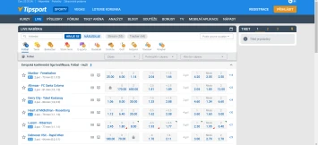 Tipsport live sázky