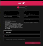 BetX Registrace