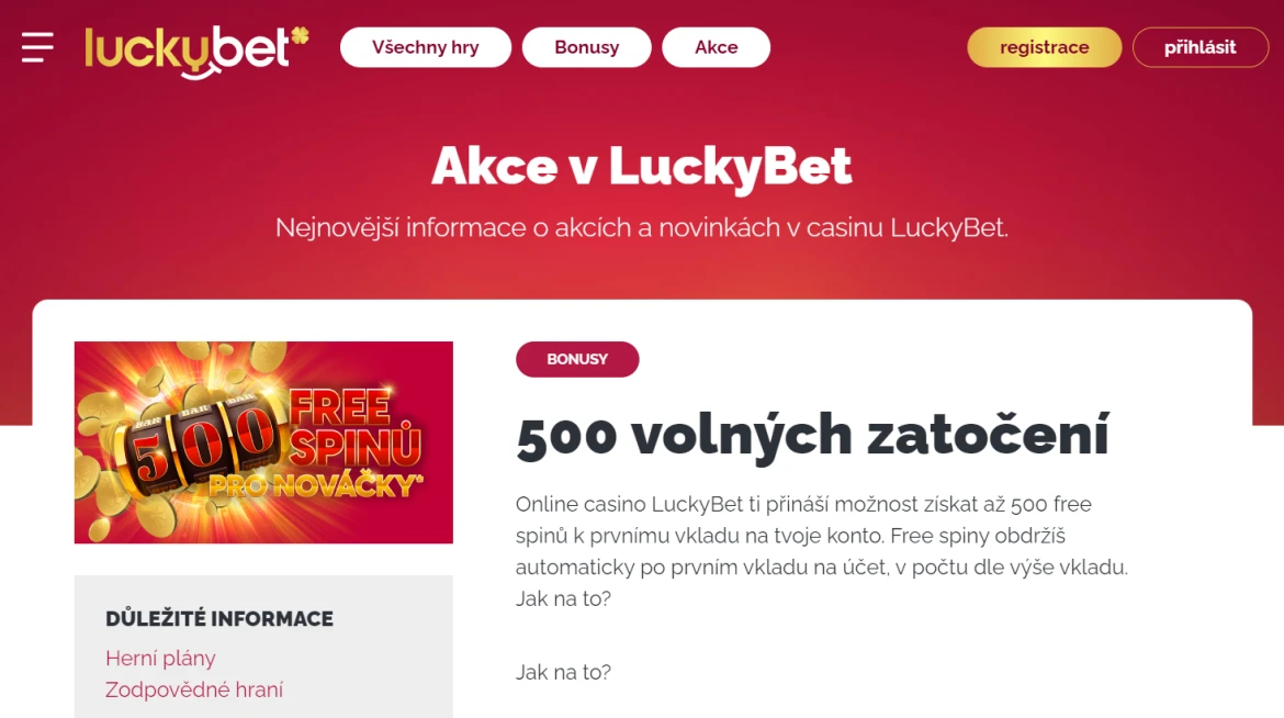 Luckybet bonus za vklad