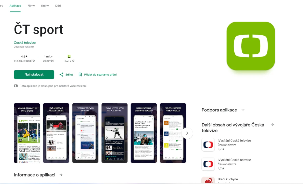  ČT Sport Plus Android